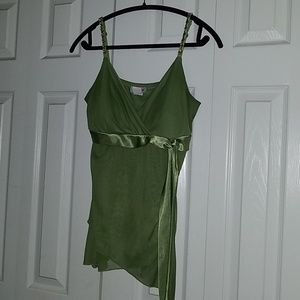 Three Pink Hearts Trixxi Green blouse